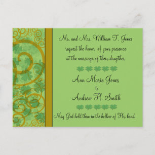 Christian Faire-part de mariage bleu vert