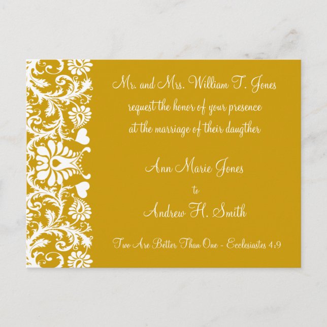 Christian Faire-part de mariage Carmel et Blueberr (Devant)