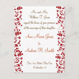 Christian Faire-part de mariage Carmel et Blueberr