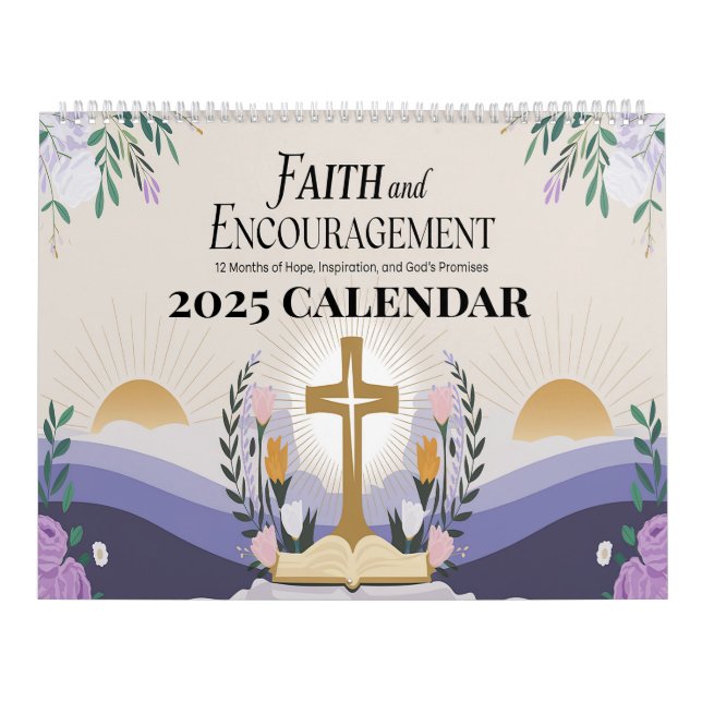 Christian Faith and Encouragement 2025 Calendrier (Protection)