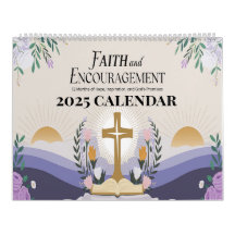 Christian Faith and Encouragement 2025 Calendrier