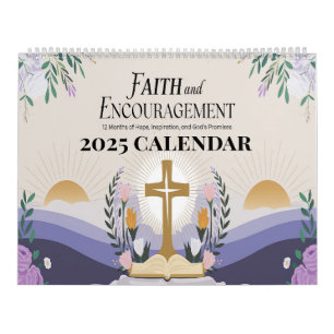 Christian Faith and Encouragement 2025 Calendrier