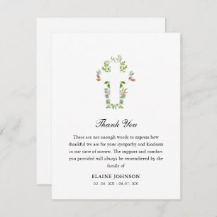 Christian Funeral Greenery Cross Merci