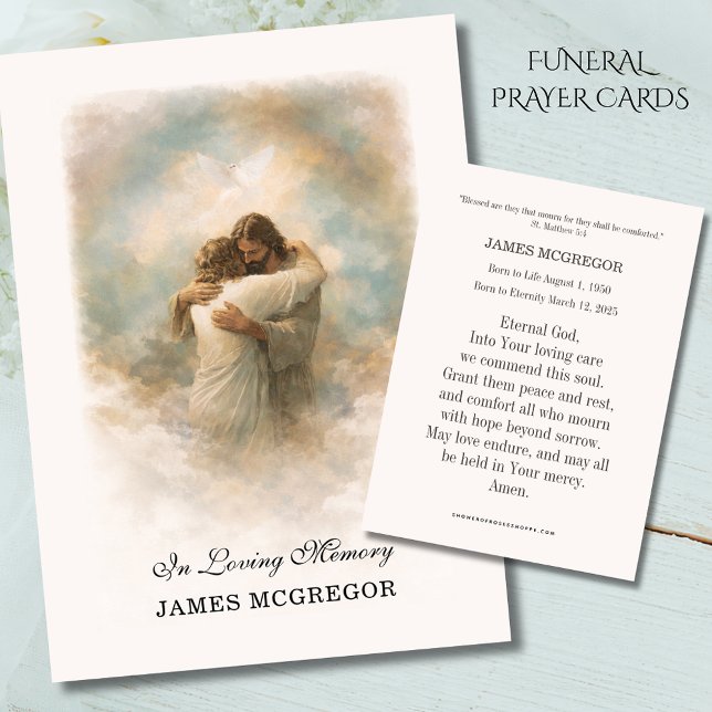 Christian Funeral Memorial Jesus Prayer Card (Von Creator hochgeladen)
