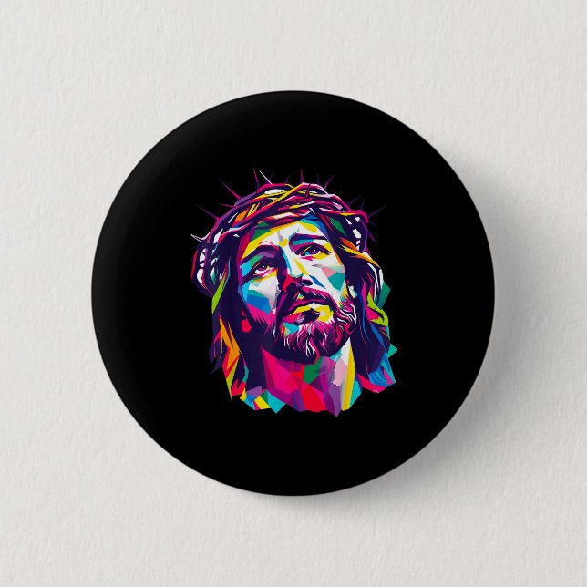 Christian God Christus Religious Believe Blessed F Button (Vorderseite)