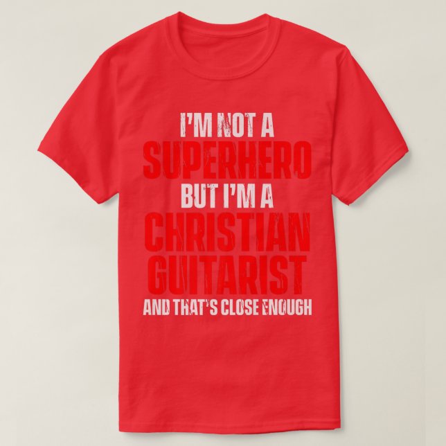 Christian Guitarist Church Worship Guitar Player 1 T-Shirt (Design vorne)