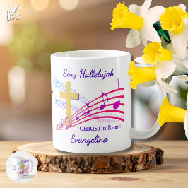 Christian HALLELUJAH CHRIST IS RISEN Easter Kaffeetasse