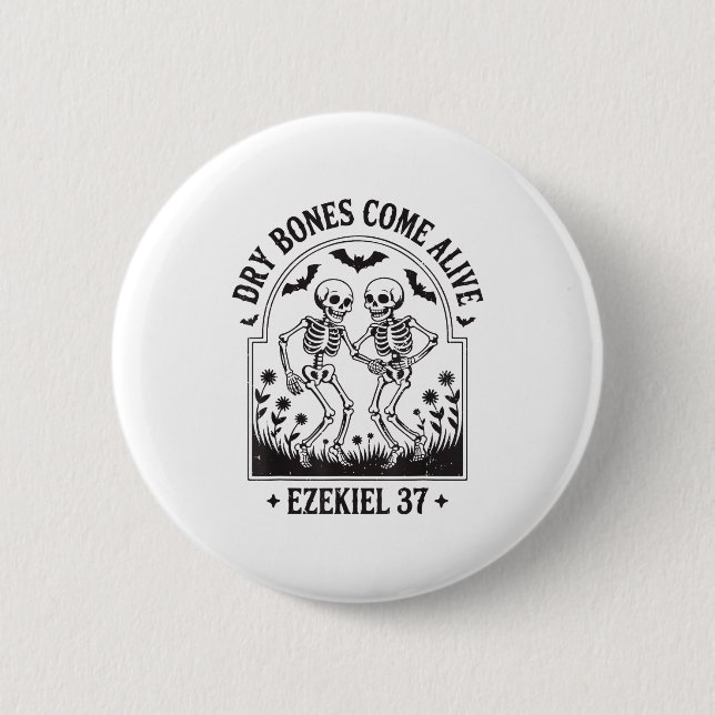Christian Halloween Dry Bones Come Alive Funny Jes Button (Vorderseite)