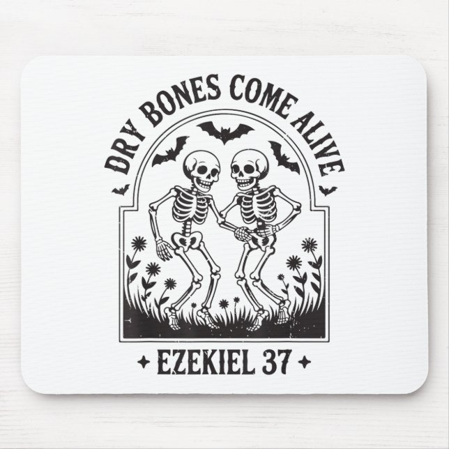 Christian Halloween Dry Bones Come Alive Funny Jes Mousepad (Vorne)