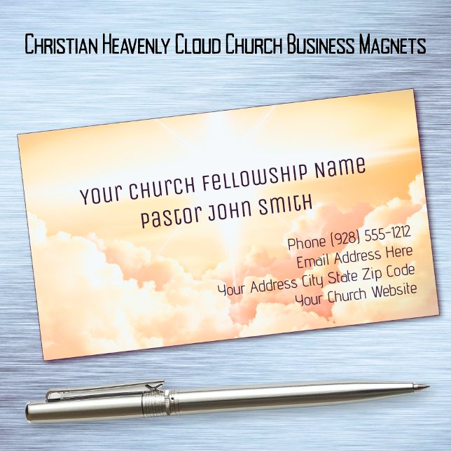 Christian Heavenly Cloud Church Magnets d'affaires (Christian Heavenly Cloud Church Business Magnet)