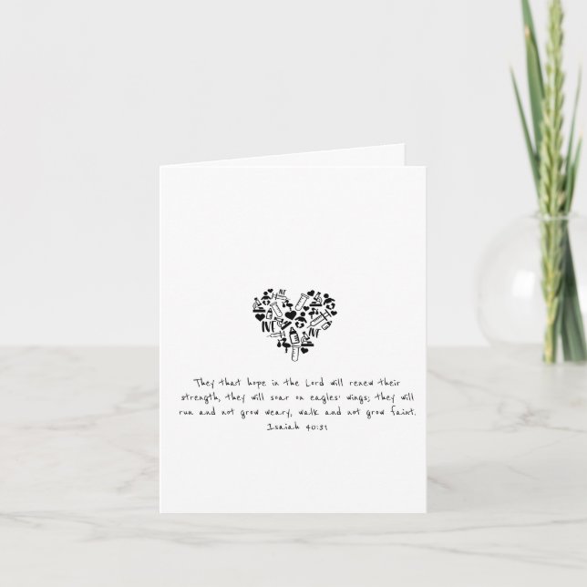 Christian IVF Encouragement Isaiah 40:31 Carte (Devant)