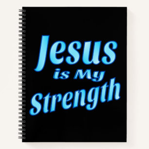 Christian Jésus est ma force 8,5 x 11 Carnet