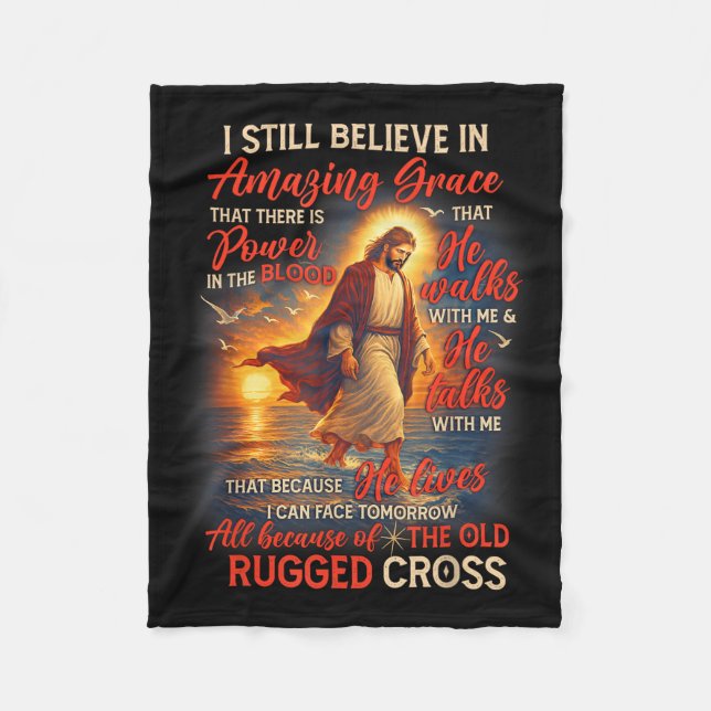 Christian Jesus God Lover I Still Believe Amazing  Fleecedecke (Vorderseite)