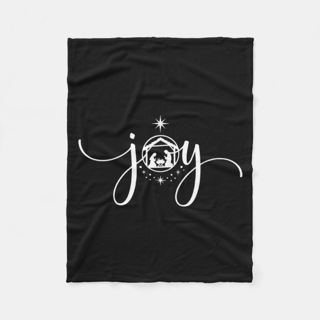 Christian Joy Nativity Christmas - joy' With Baby  Fleecedecke (Vorderseite)
