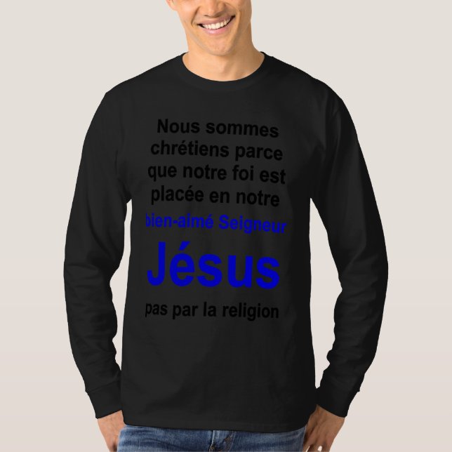 Christian lifestyle Multilingual Series French ver T-Shirt (Vorderseite)