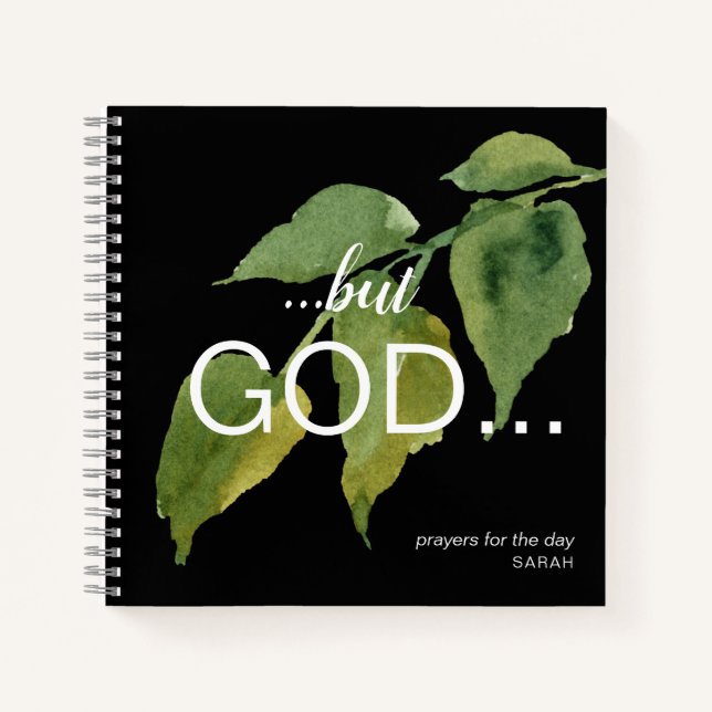 Christian mais God Foliing Black Prayer Journal (Devant)