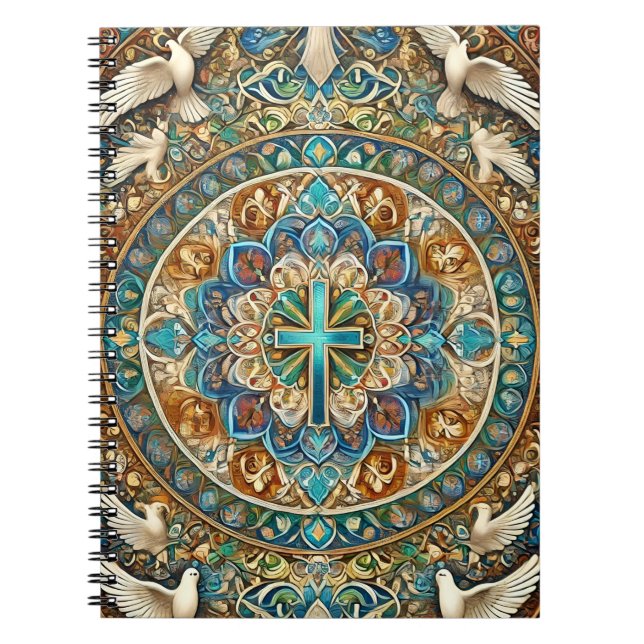 Christian Mandala Inspirational Notizblock (Vorderseite)