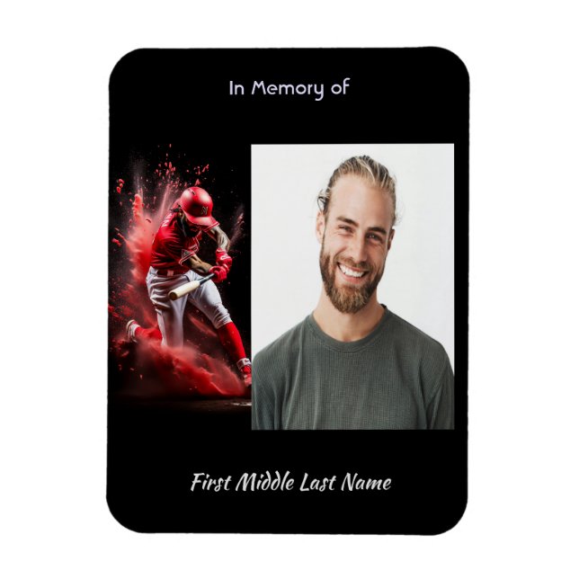 Christian Memorial Keepsake Baseball Softball  Magnet (Vertikal)