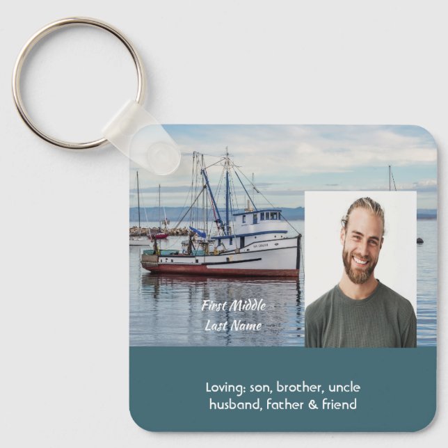 Christian Memorial Keepsake Commercial Fisherman Schlüsselanhänger (Vorderseite)