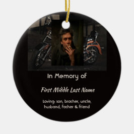 Christian Memorial Keepsake Motorcycle Biker Keramik Ornament