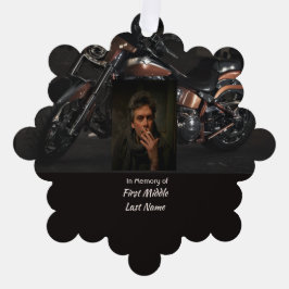 Christian Memorial Keepsake Motorcycle Biker Ornament Karte