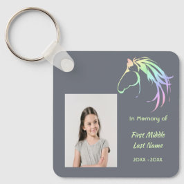 Christian Memorial Keepsake Pastel Horse Art Schlüsselanhänger