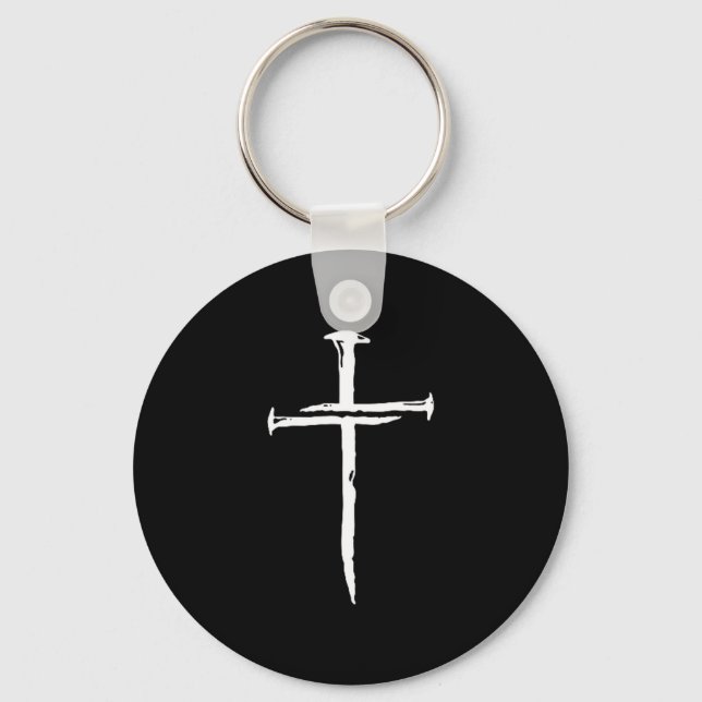 Christian Minimalist Three Nails Cross Religious J Schlüsselanhänger (Vorderseite)