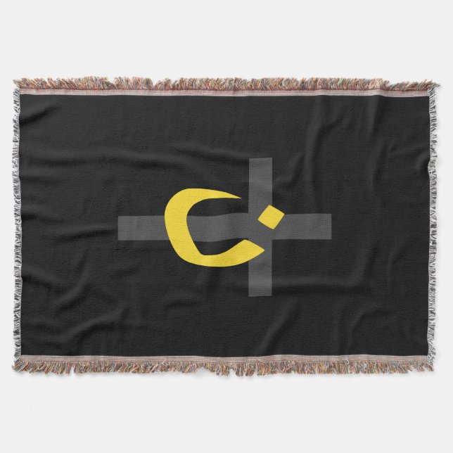 Christian Nazarene Symbol Solidarity Cross Yellow Decke (Vorderseite)