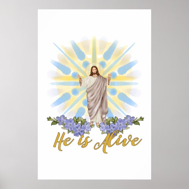 Christian Pâques Jésus Il est vivant Poster (Devant)