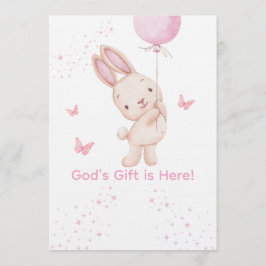 Christian Pink Girl Baby Shower Invitation Einladung