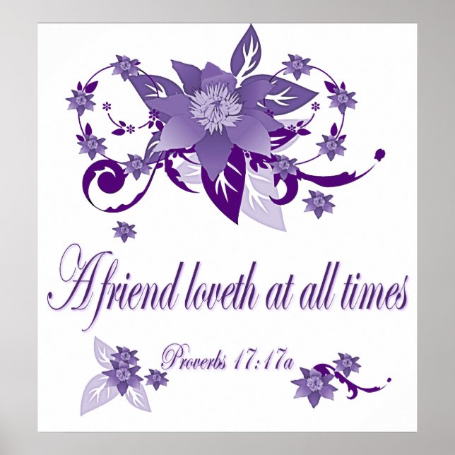 Christian Poster with Scripture Poverbs 17 (Vorne)