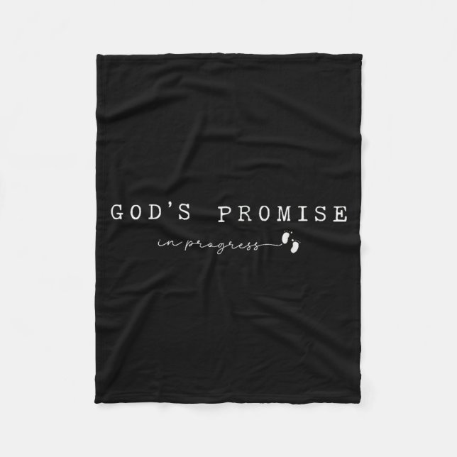 Christian Pregnancy God'promise In Progresfaith Ba Fleecedecke (Vorderseite)