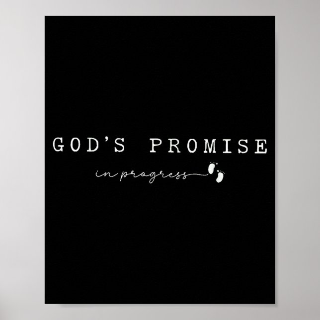 Christian Pregnancy God'promise In Progresfaith Ba Poster (Vorne)