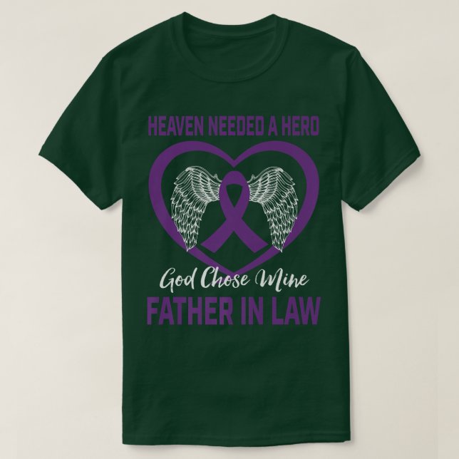 Christian Purple Pancreatic Cancer Awareness Fathe T-Shirt (Design vorne)
