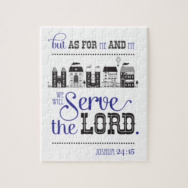Christian Puzzle With The Bible Scriptur Joshua 24 (Vertical)
