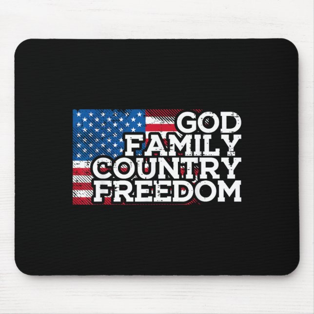 Christian Religious God Jesus Patriotic Men Women  Mousepad (Vorne)