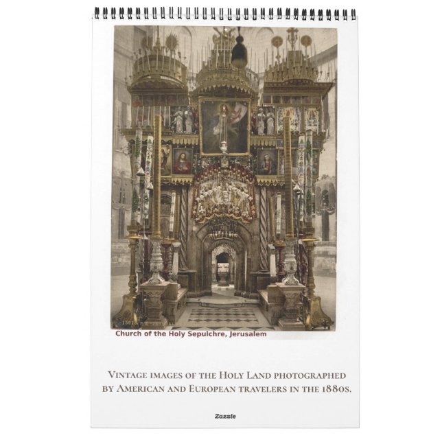 Christian Religious Holy Land Travel Photography Kalender (Rückseite)