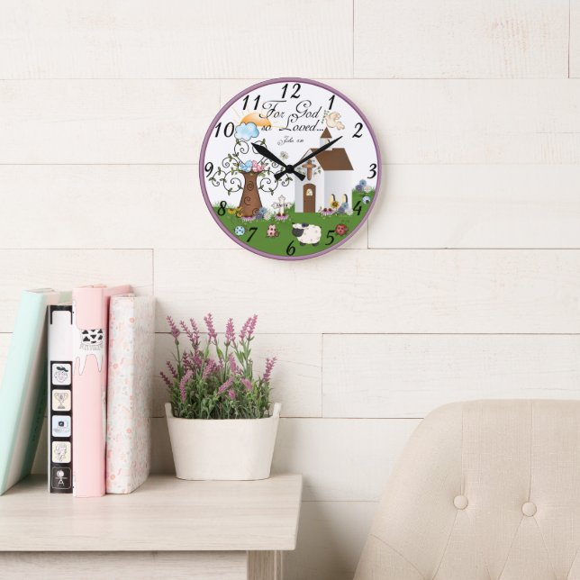 Christian religious wall clock große wanduhr (Lesesaal)