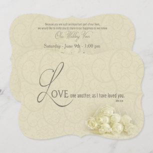 Christian Renouveler le Mariage Vows Invitation -R