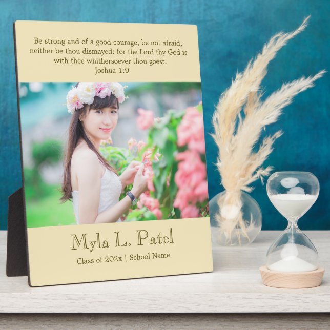 Christian Scripture Graduation 8x10 Photo Desktop  Fotoplatte (Seite)