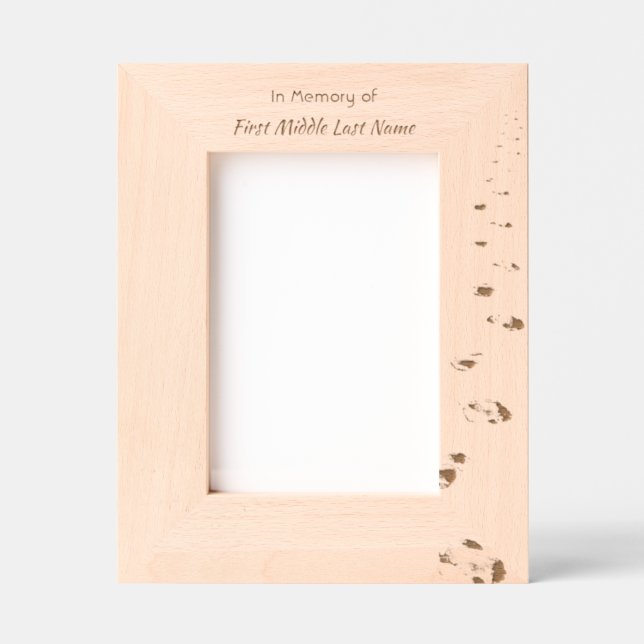 Christian Scripture Keepsake Footprints in Sand Geätzte Rahmen (Vorderseite)