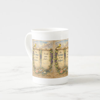 Christian Scripture Mug " The Lord Is My Helper"  Prozellantasse