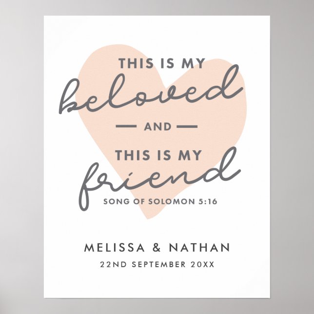 Christian Scripture Wedding Poster (Vorne)
