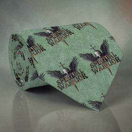 Christian Spiritual Warrior Custom Necktie Krawatte