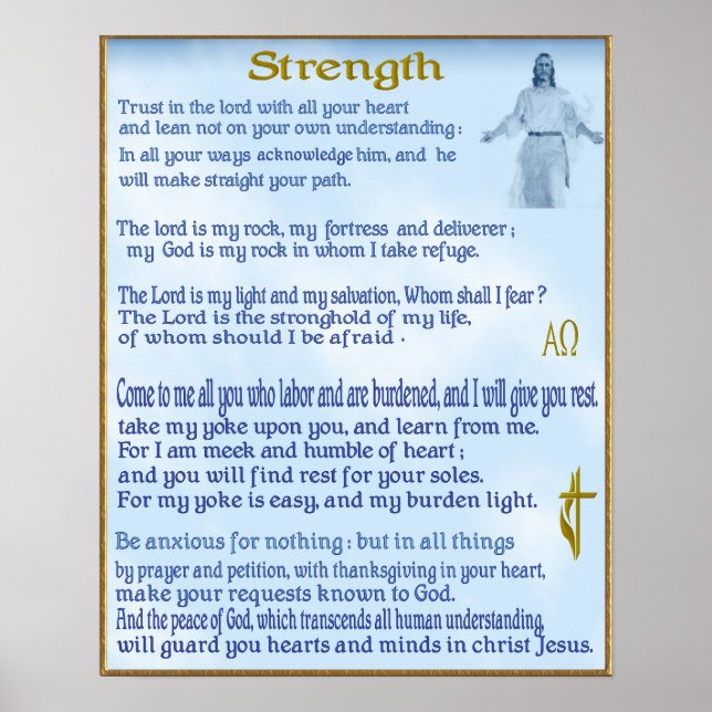 christian strengh scripture poster (Vorne)