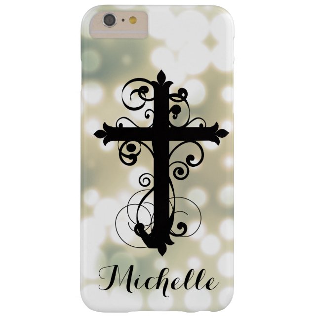 Christian Swirling Cross coque iphone personnalisé (Dos)