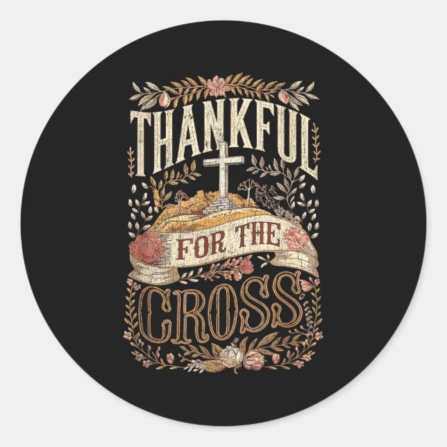 Christian Thanksgiving Shirts And Co. Christian Th Runder Aufkleber (Vorderseite)