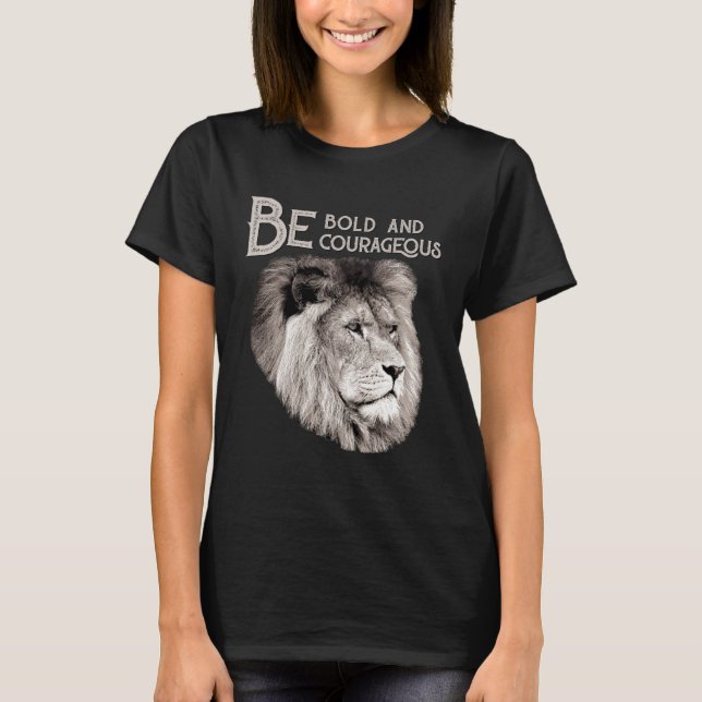 Christian Top Lion Be Bold Courageous Scripture Bi (Vorderseite)