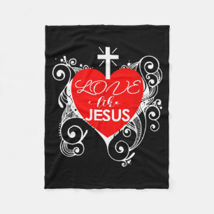 Christian Valentine - Liebe wie Jesus Trendy Herz Fleecedecke