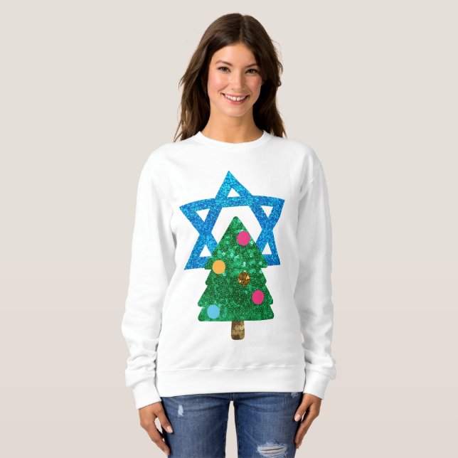 christianisme hanoukka sweatshirt (Devant entier)